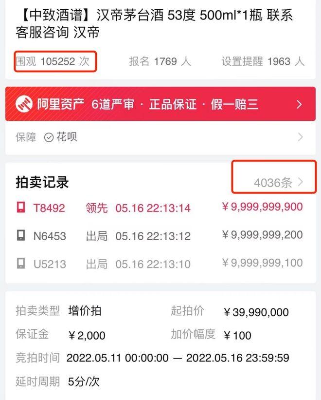 1瓶92年茅臺(tái)：起拍3999萬，估價(jià)最高近100億